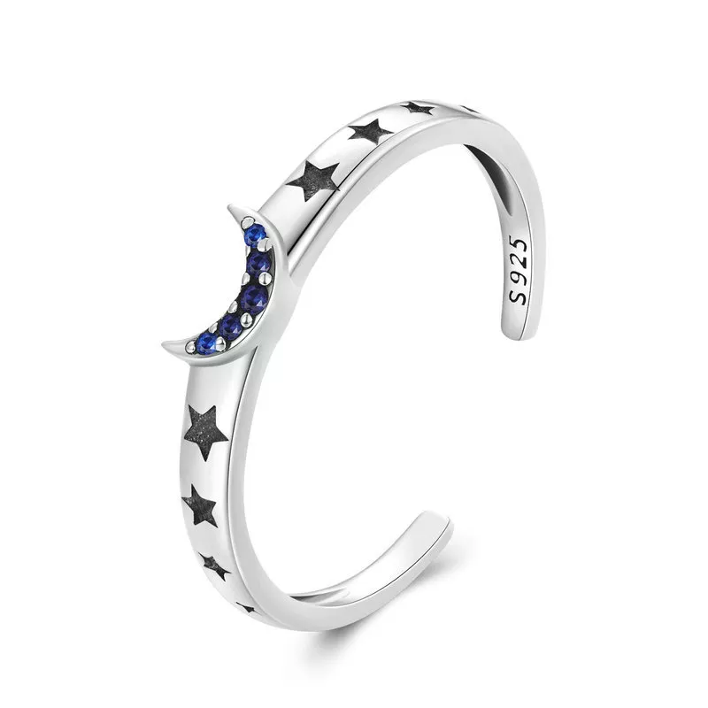 pandora stil güneş ay ve yıldızlar çift yüzük bsr490 e