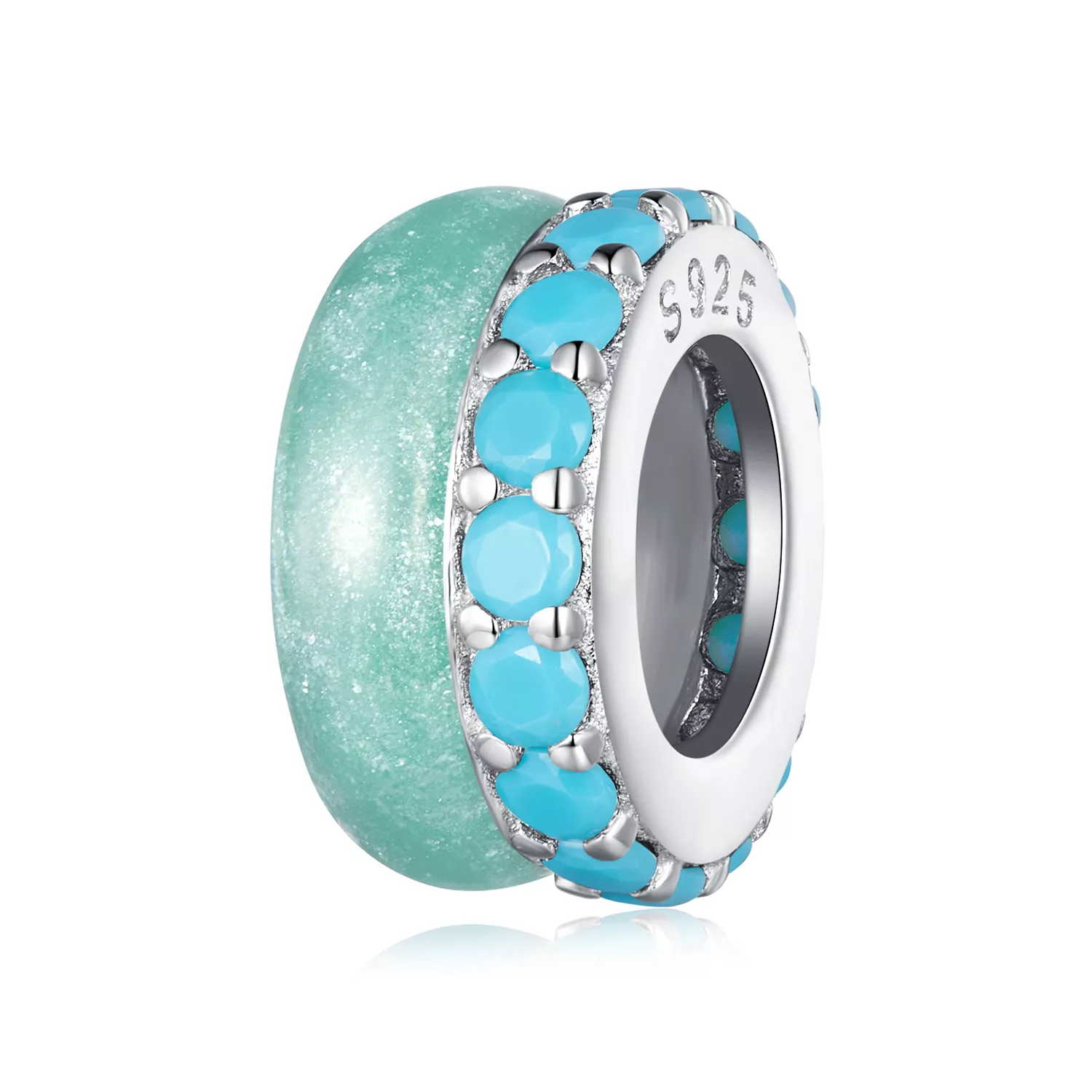 pandora stil mavi çift katmanlı silikon aralayıcı bsc883 tq