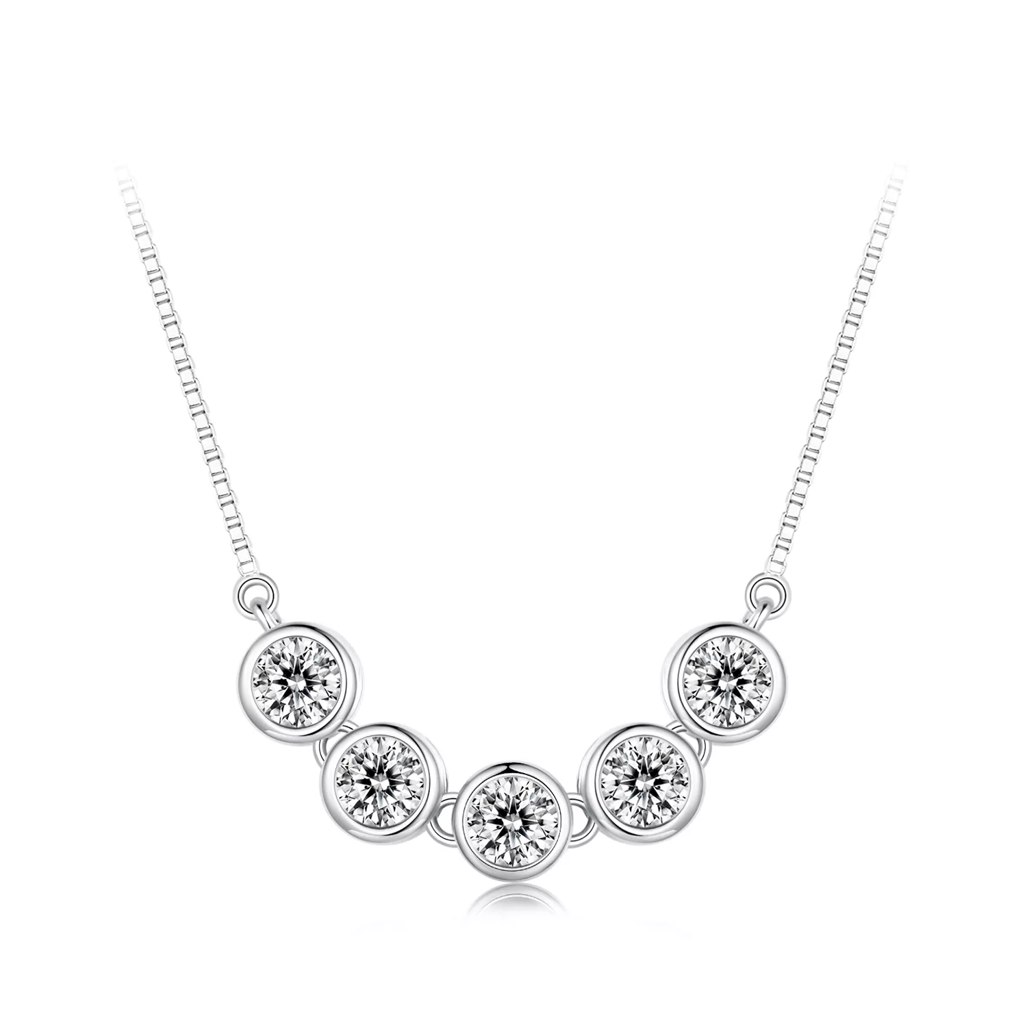 pandora stili 0.3 karat moissanite kolye bir sertifika msn022