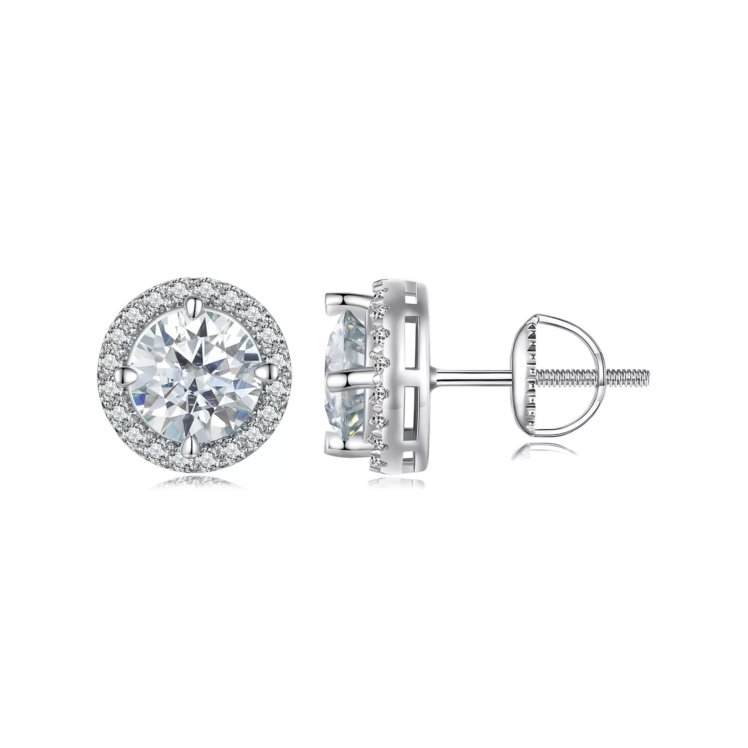 pandora stili 1 karat moissanite küpe i̇ki sertifika mse039