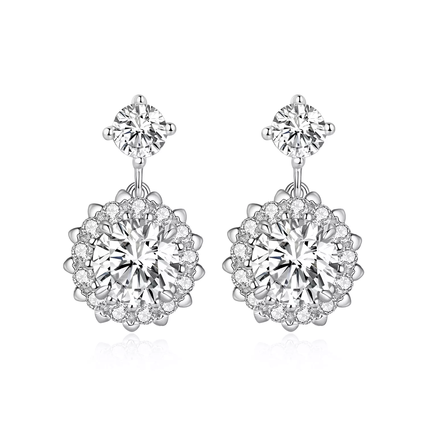 pandora stili 1 karat moissanite küpe mse028