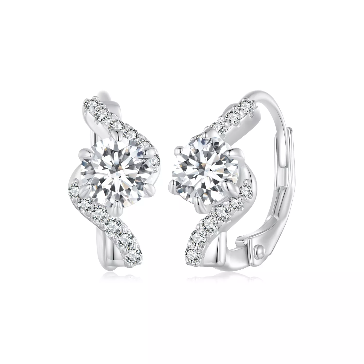 pandora stili 50 puanlı moissanite halka küpe i̇ki sertifika mse036