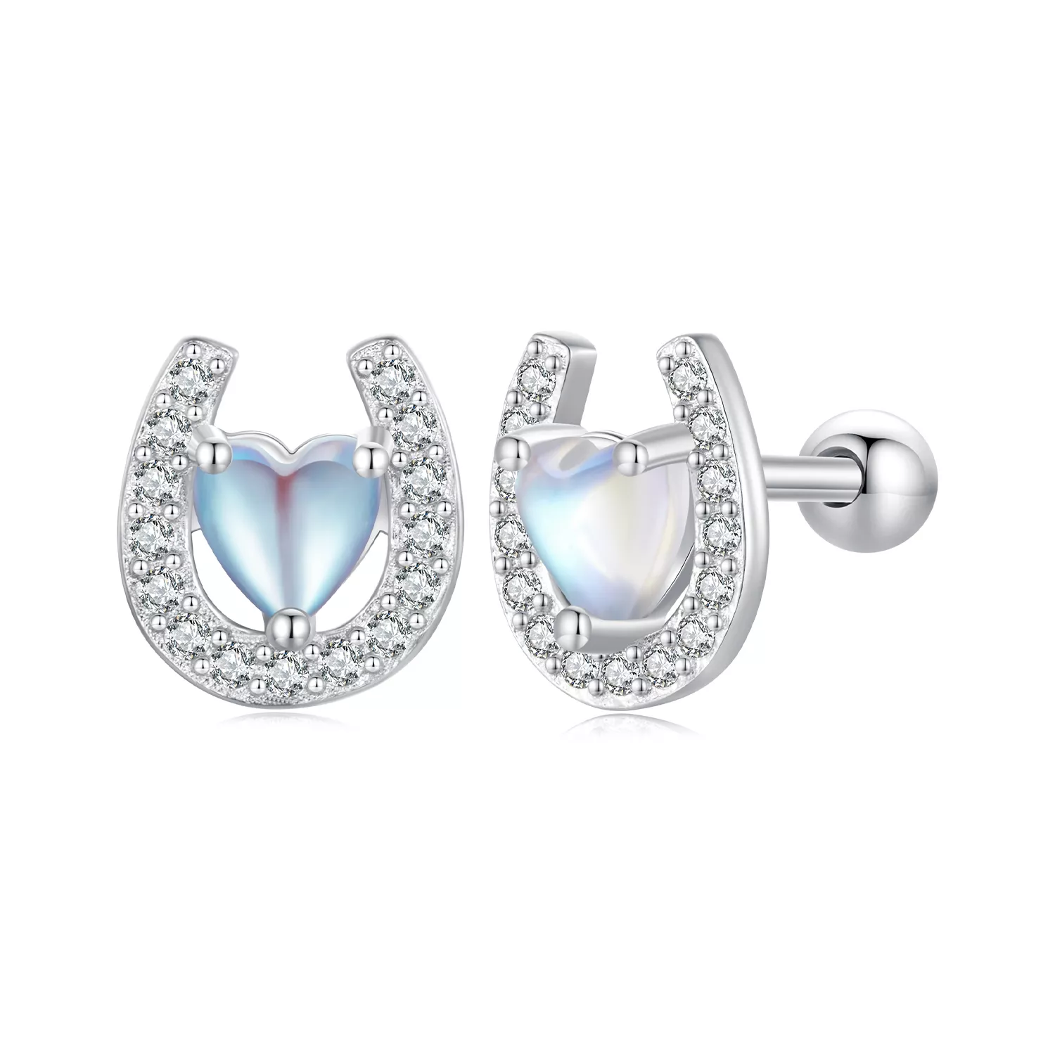 pandora stili at nalı yuvarlak kulak tıkaçları küpe sce1612