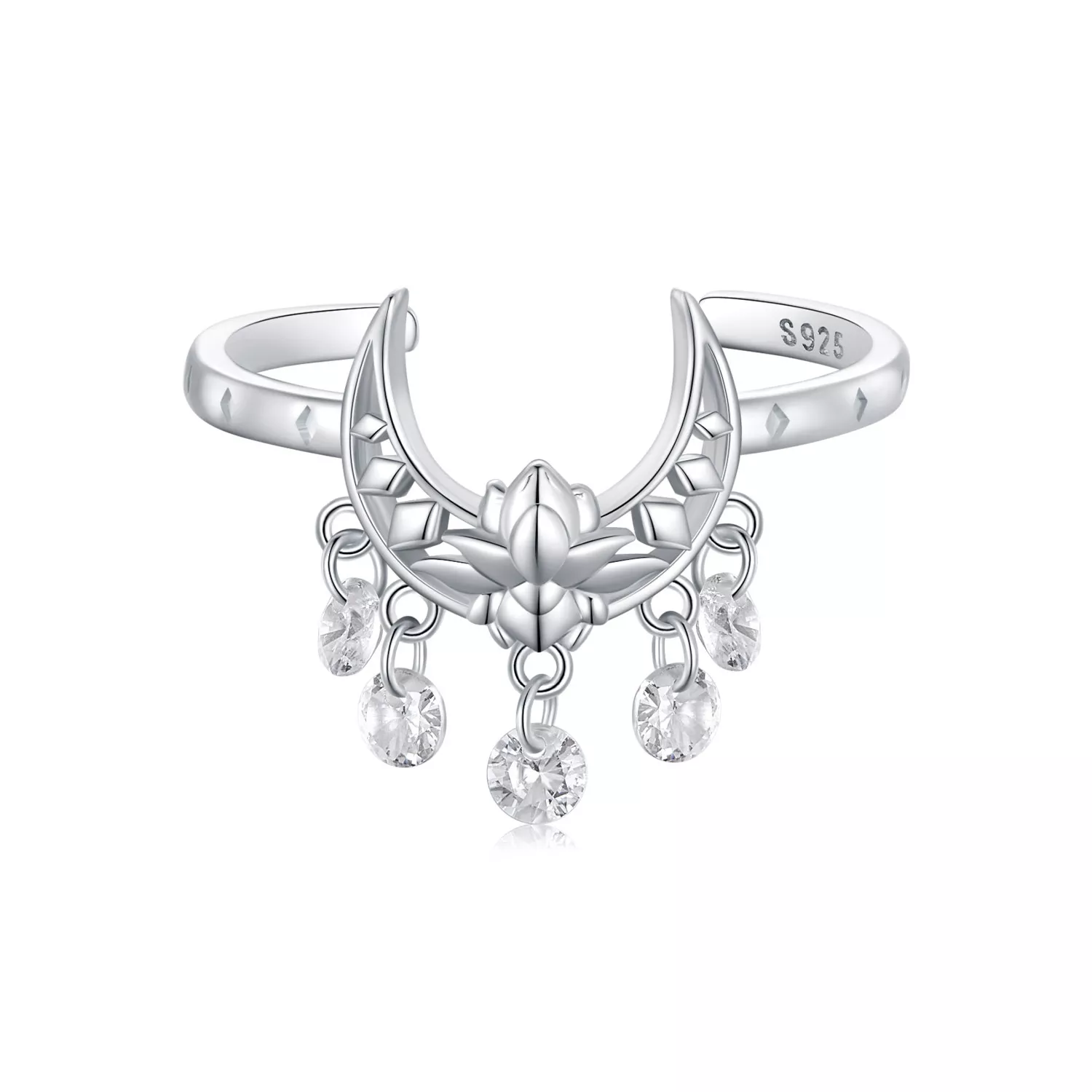 pandora stili ay lotus yüzük scr955