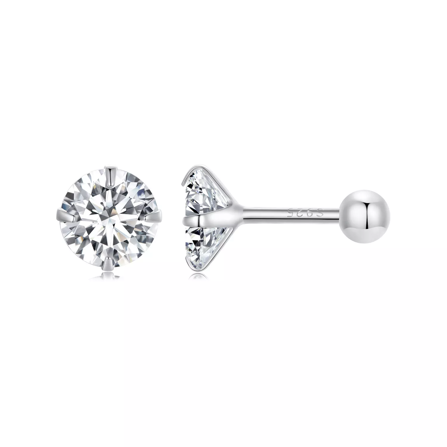 pandora stili beyaz zirkonyum küpe sce1646 m