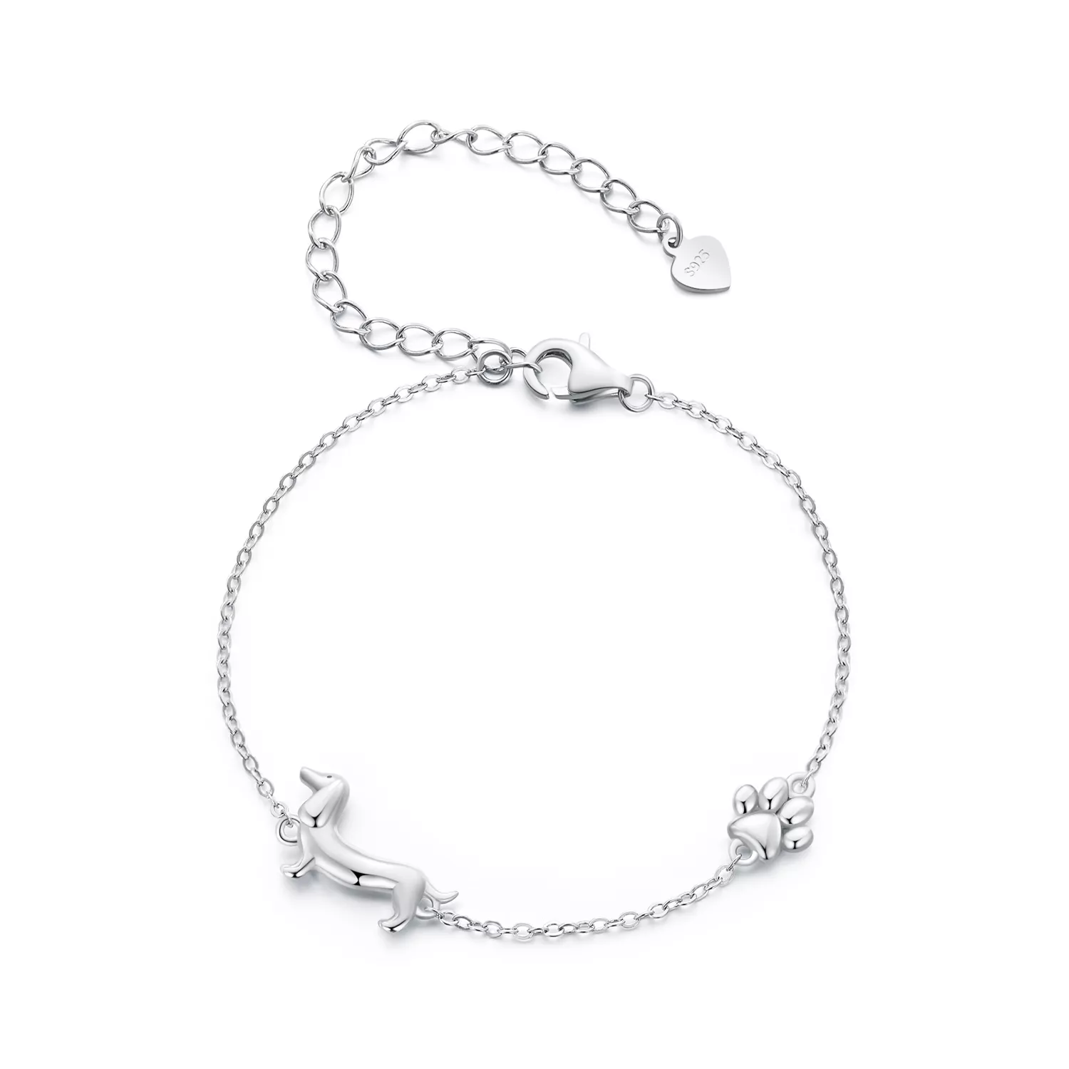 pandora stili dachshund zincir bileklik scb262