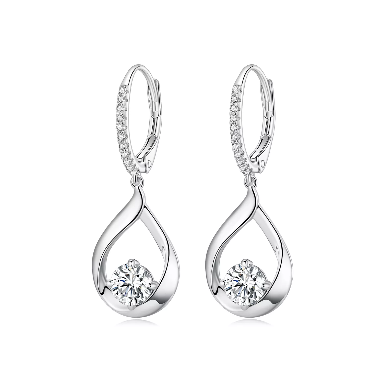 pandora stili düşen moissanite küpe i̇ki sertifika mse032