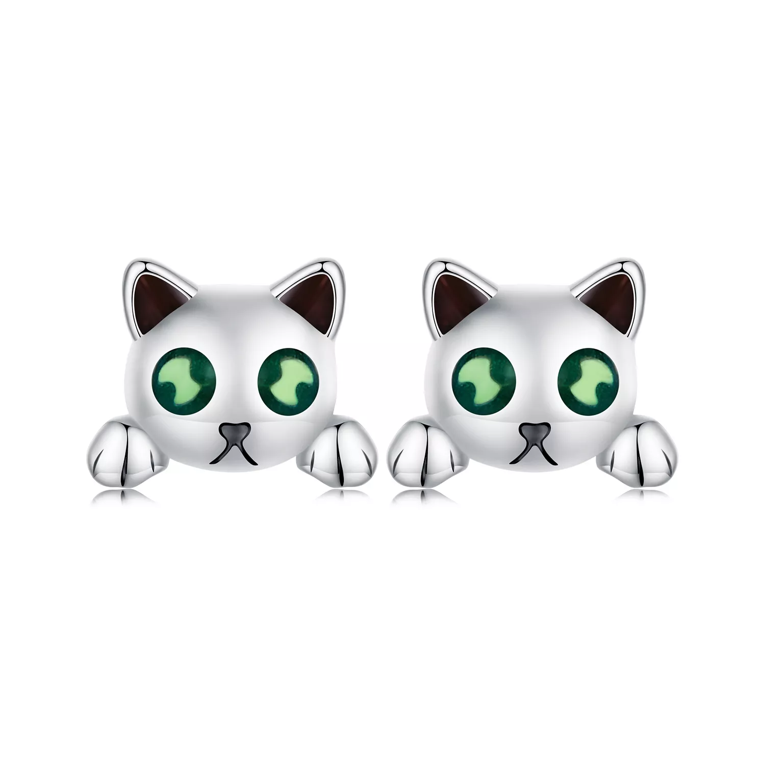 pandora stili kedi karanlıkta parlayan küpe sce1643