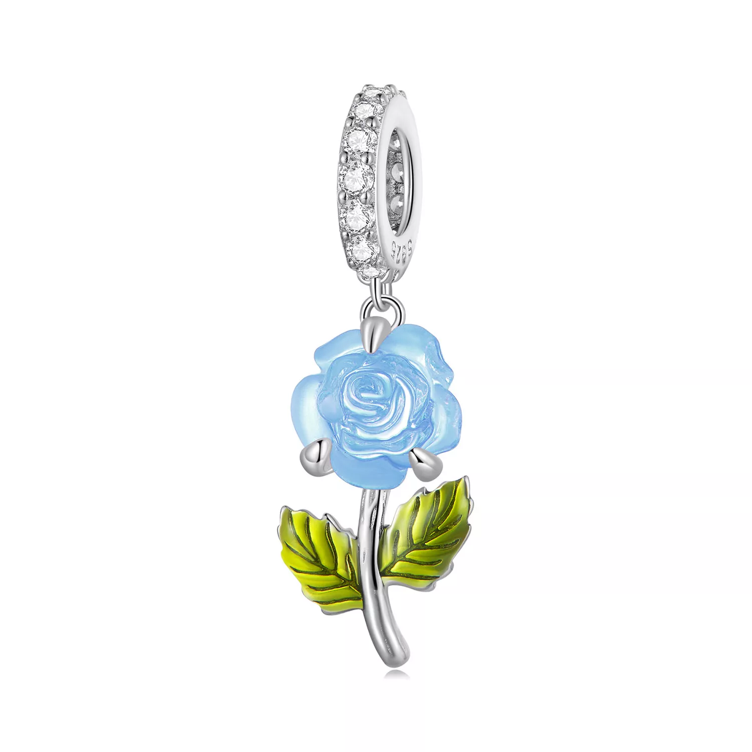 pandora stili kristal gül sallantılı bsc824 bu