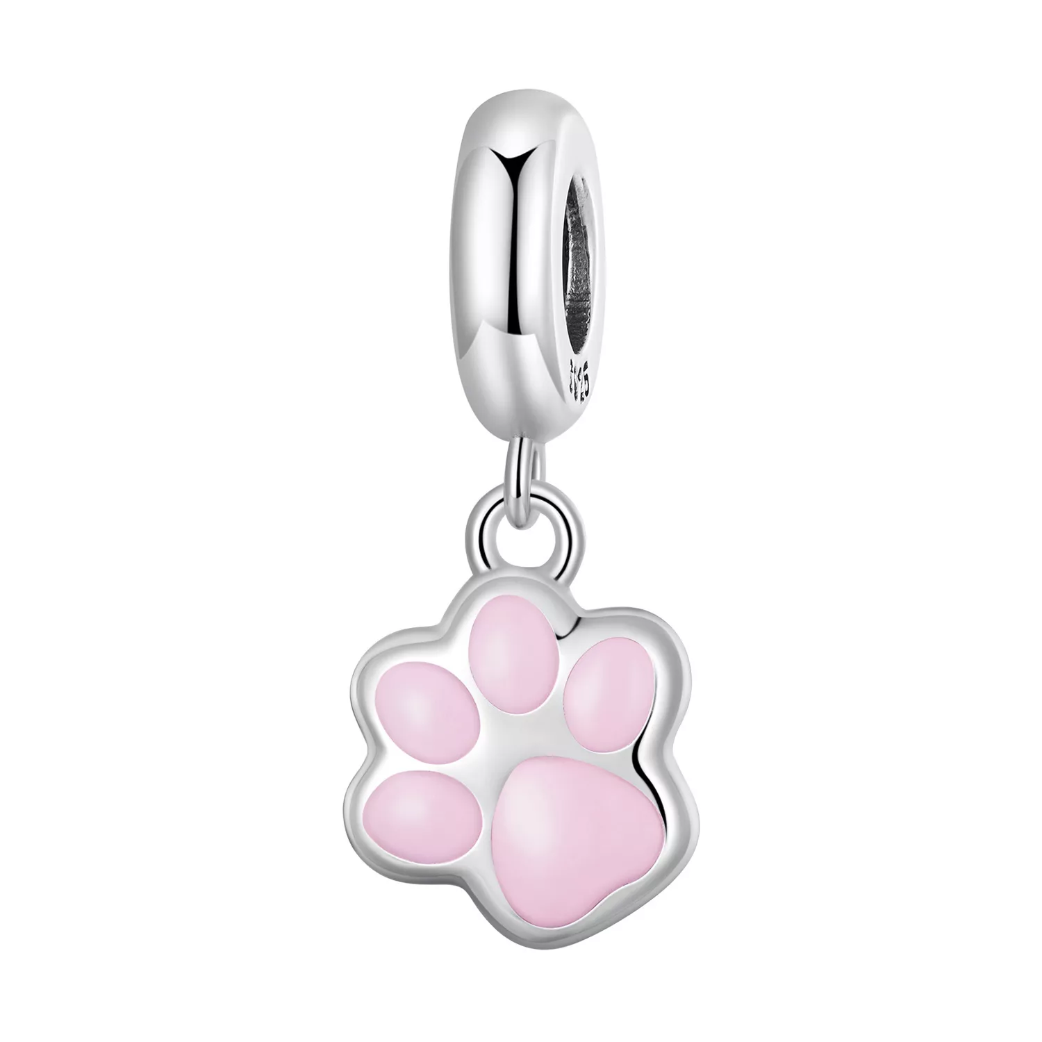 pandora stili mini beyaz kedi pençesi asma scc2476 a