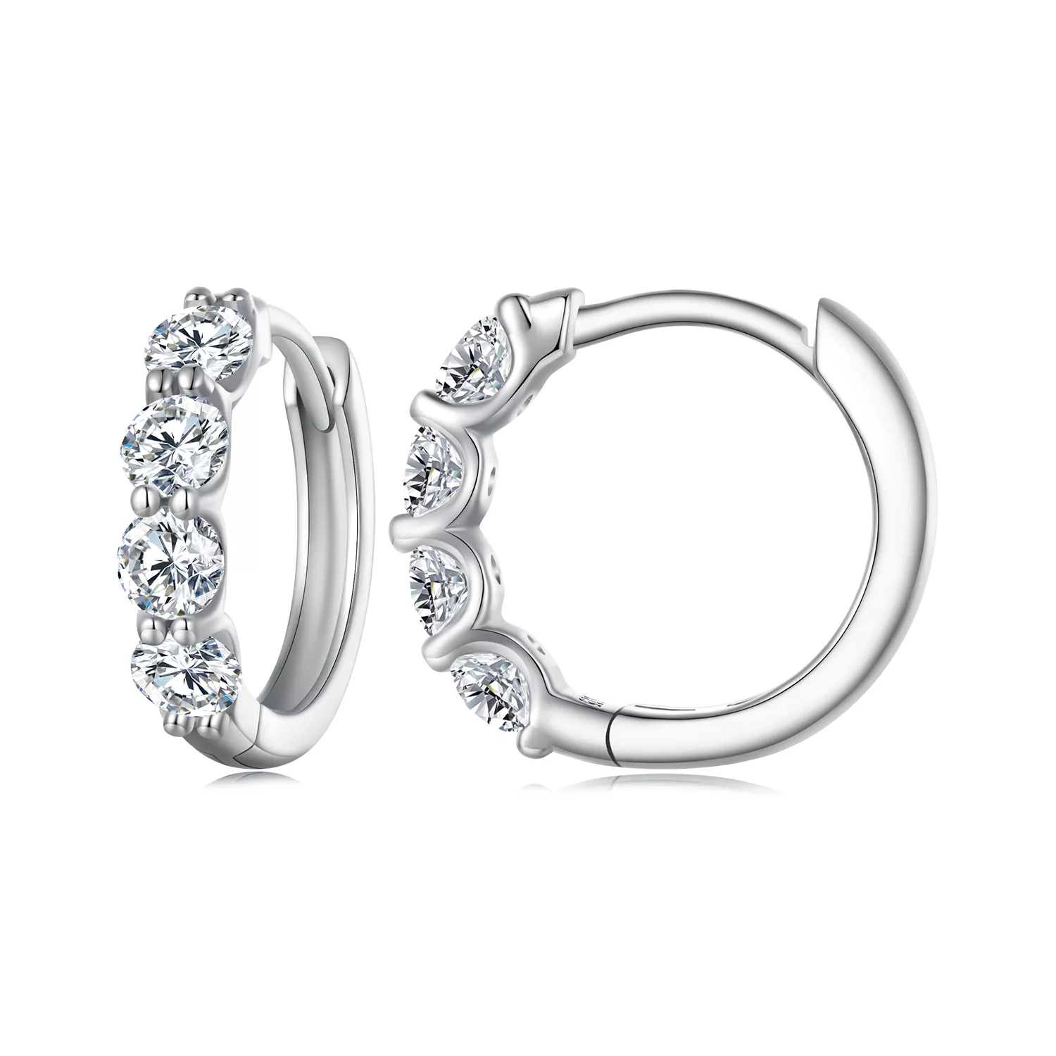 pandora stili moissanite halka küpe mse030