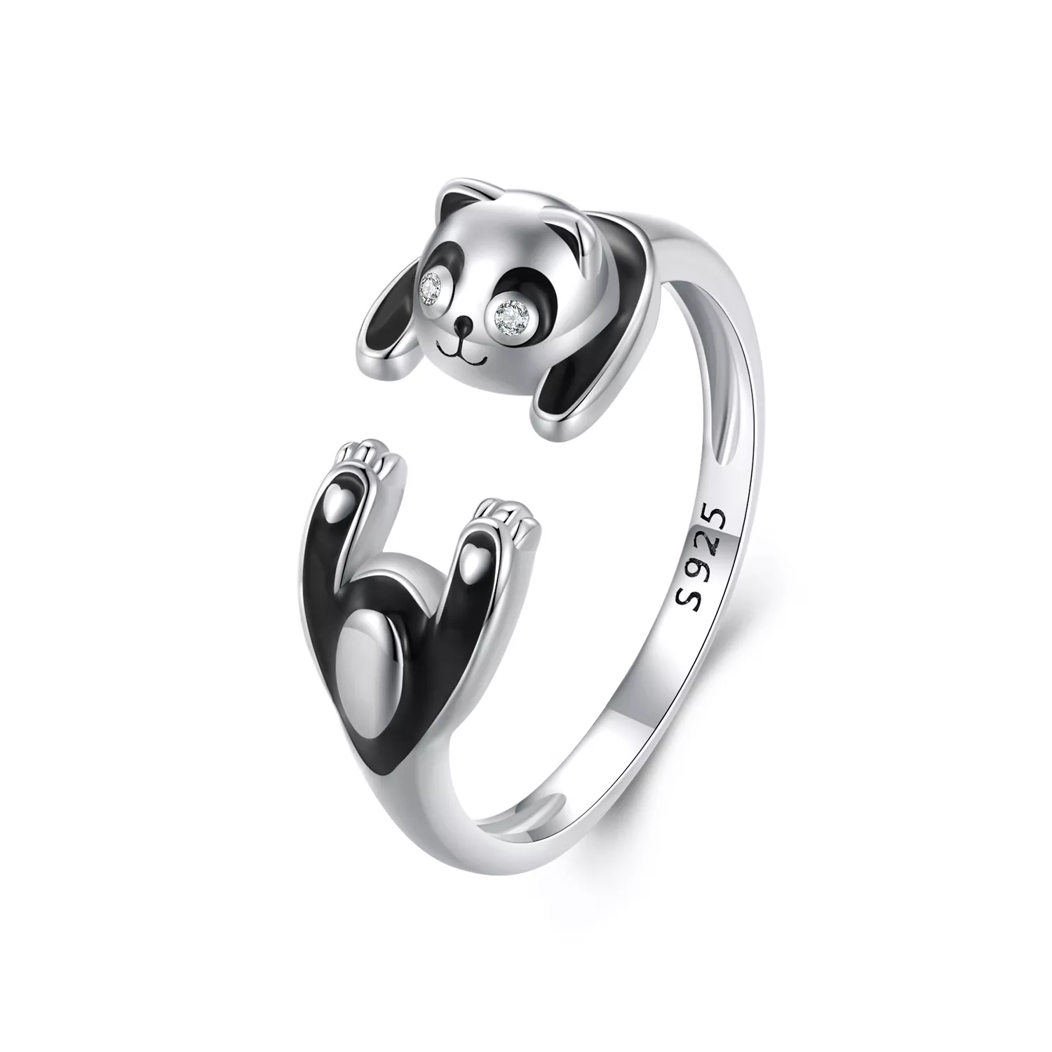 pandora stili panda yüzük scr969 e