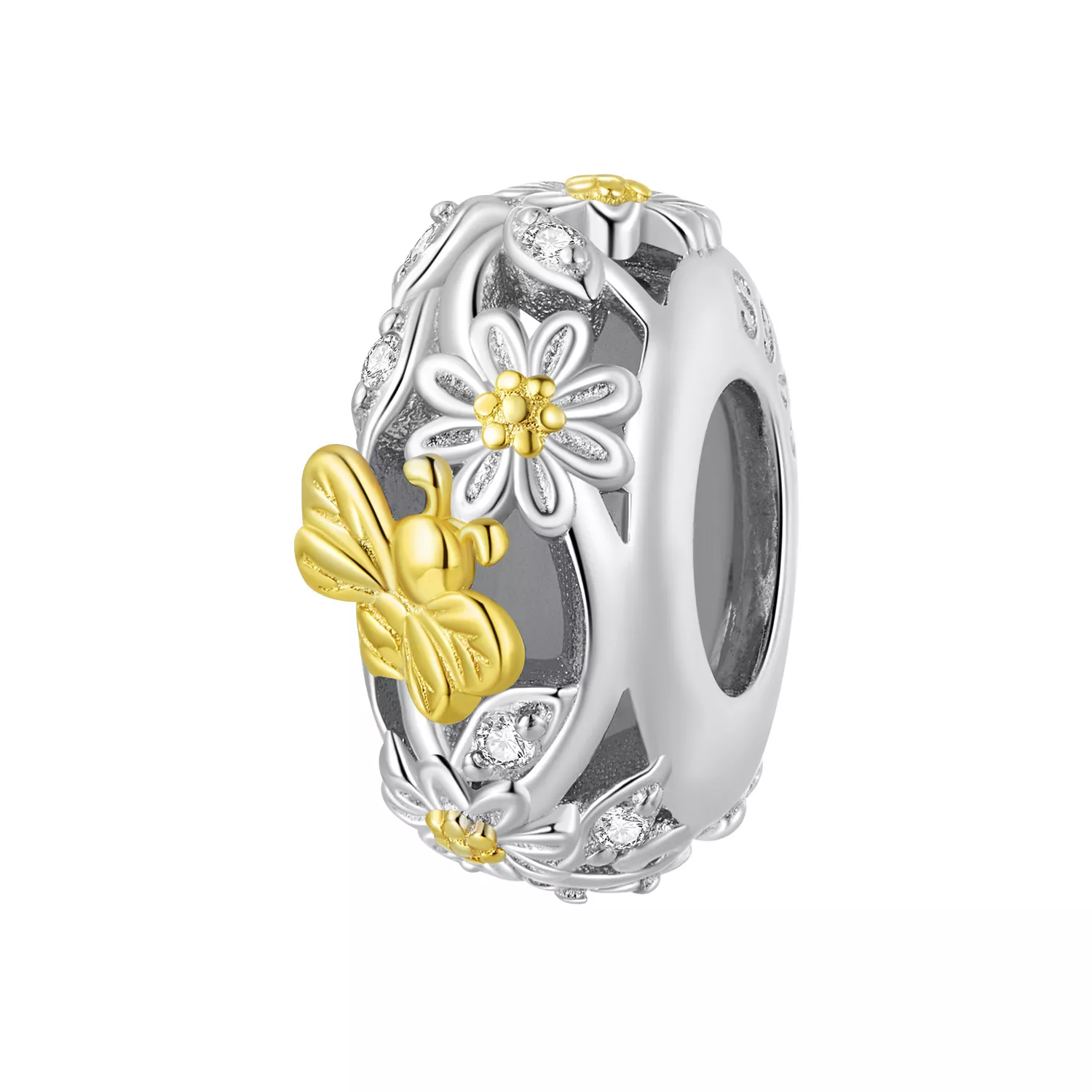 pandora stili papatya arı silikon spacer bsc819