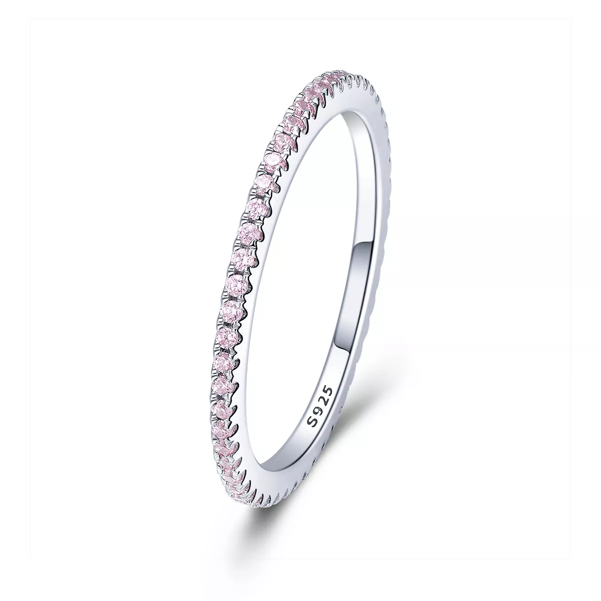 pandora stili pembe elmas yüzük scr066 j
