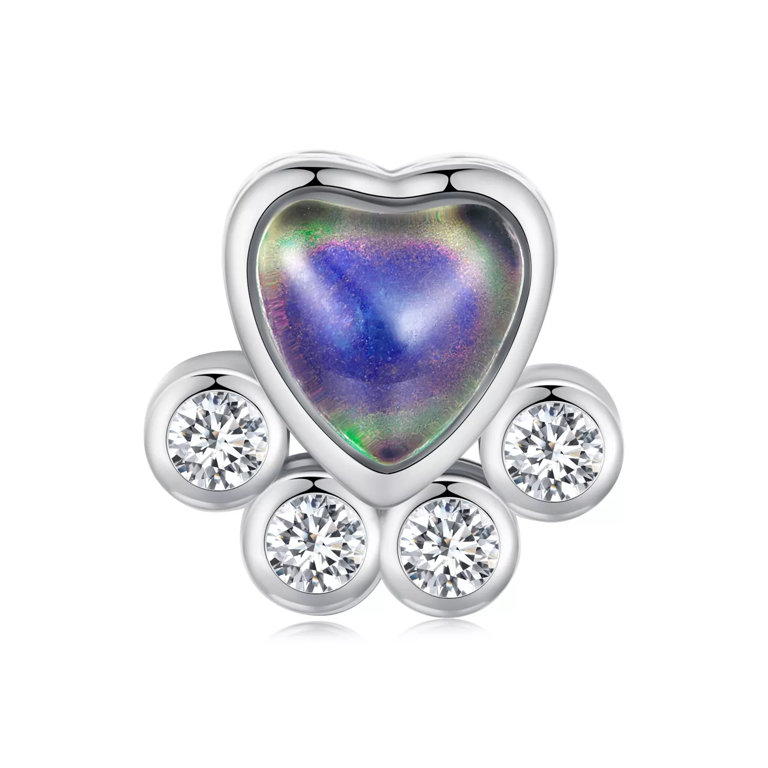 pandora stili sevimli evcil hayvan mood taşı charm scc2582