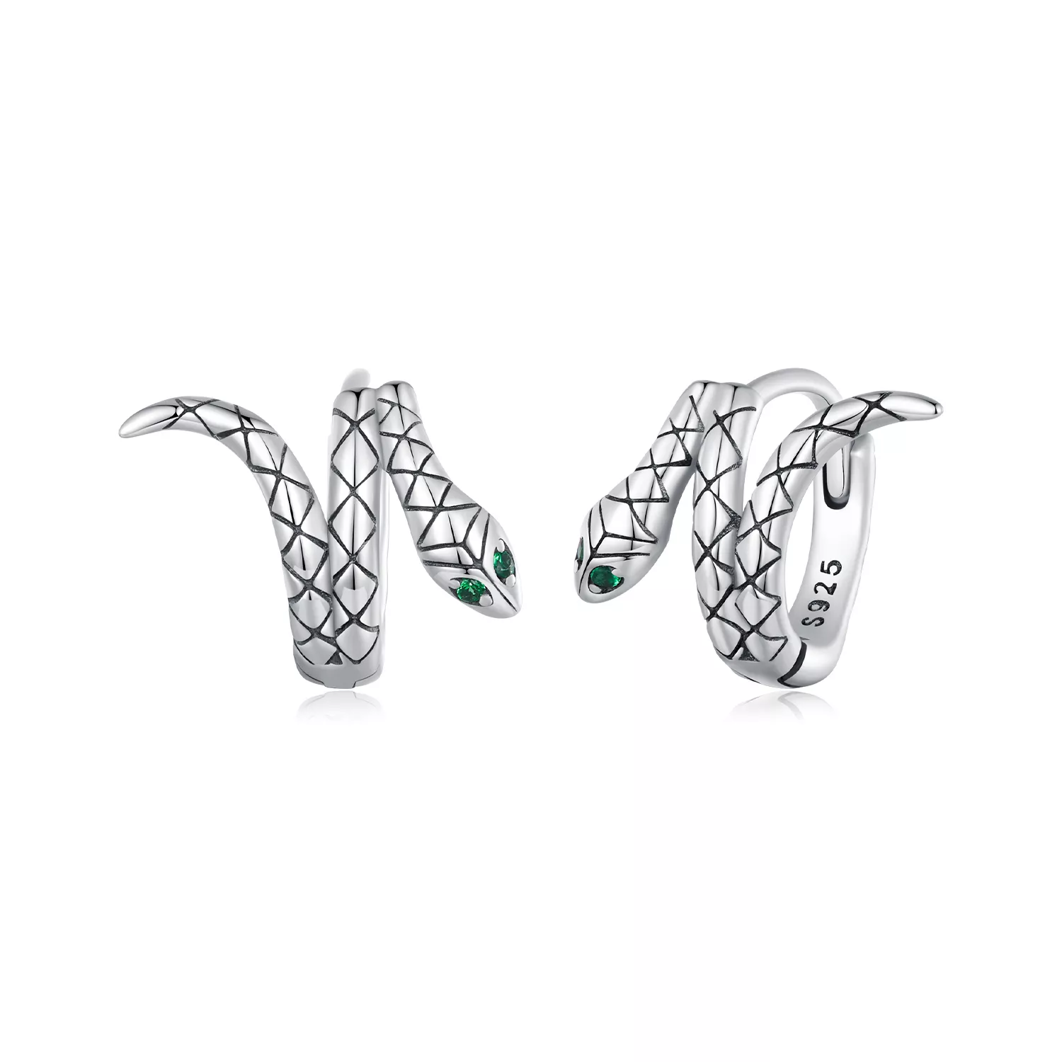 pandora stili yılan hoop küpe bse883