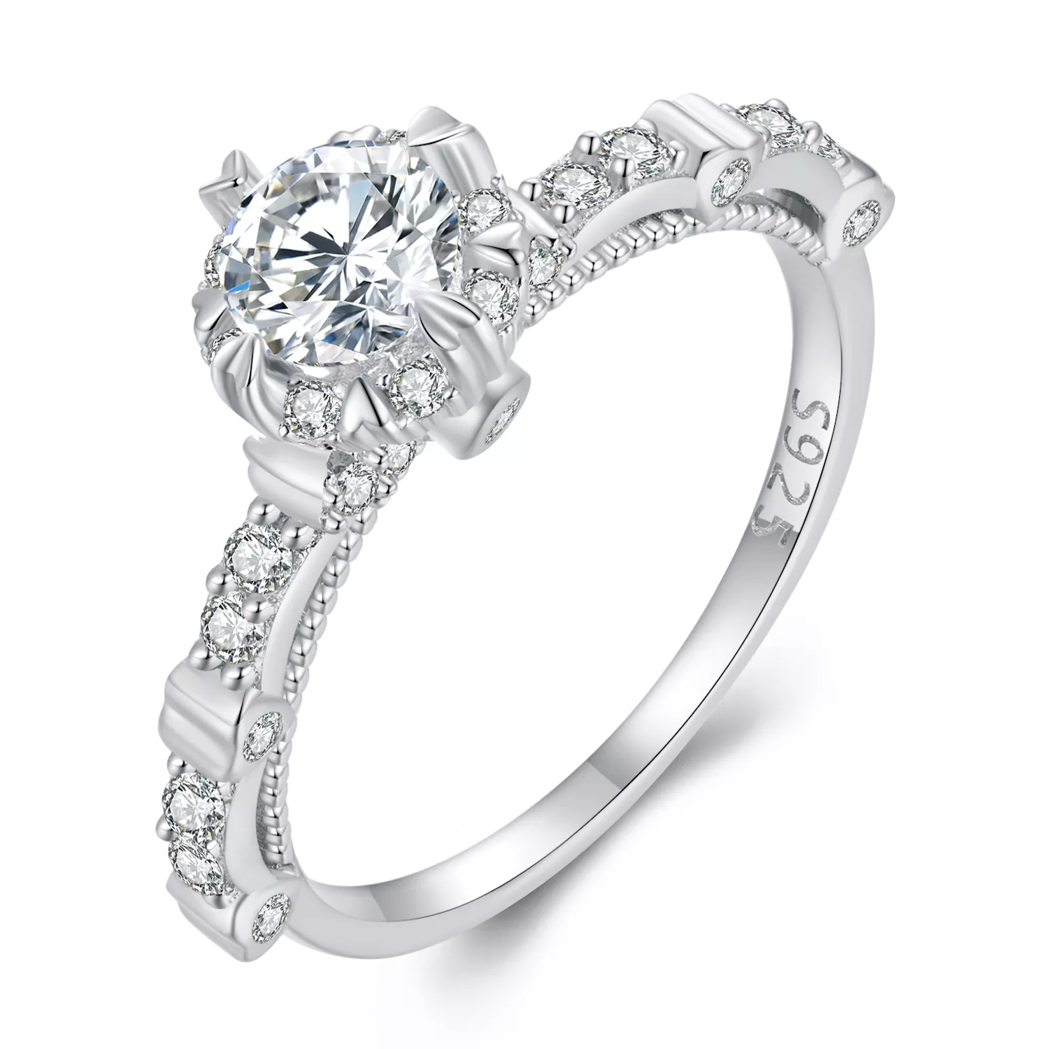 pandora stili zarif moissanite yüzük msr023