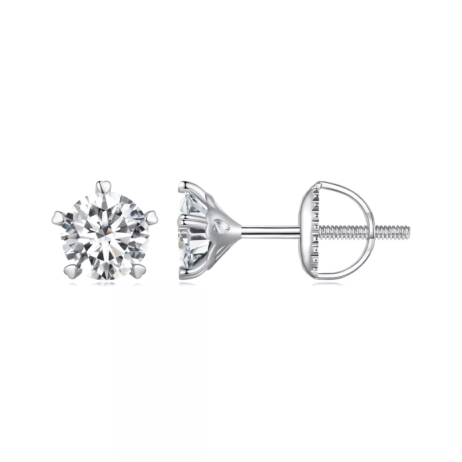 pandora stilinde 0.5 karat moissanit küpe mse024 s