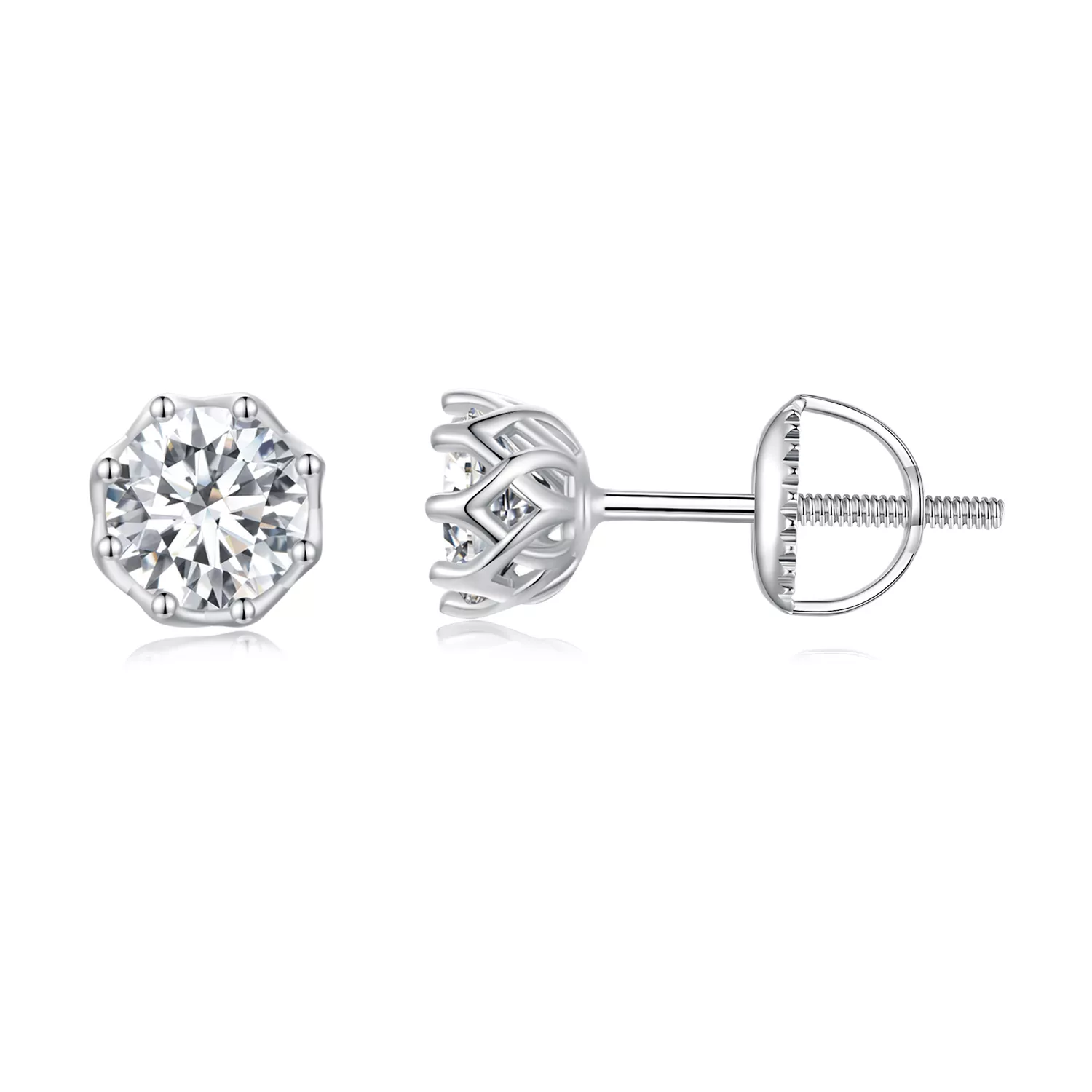 pandora stilinde zarif moissanite küpe i̇ki sertifika mse016 s