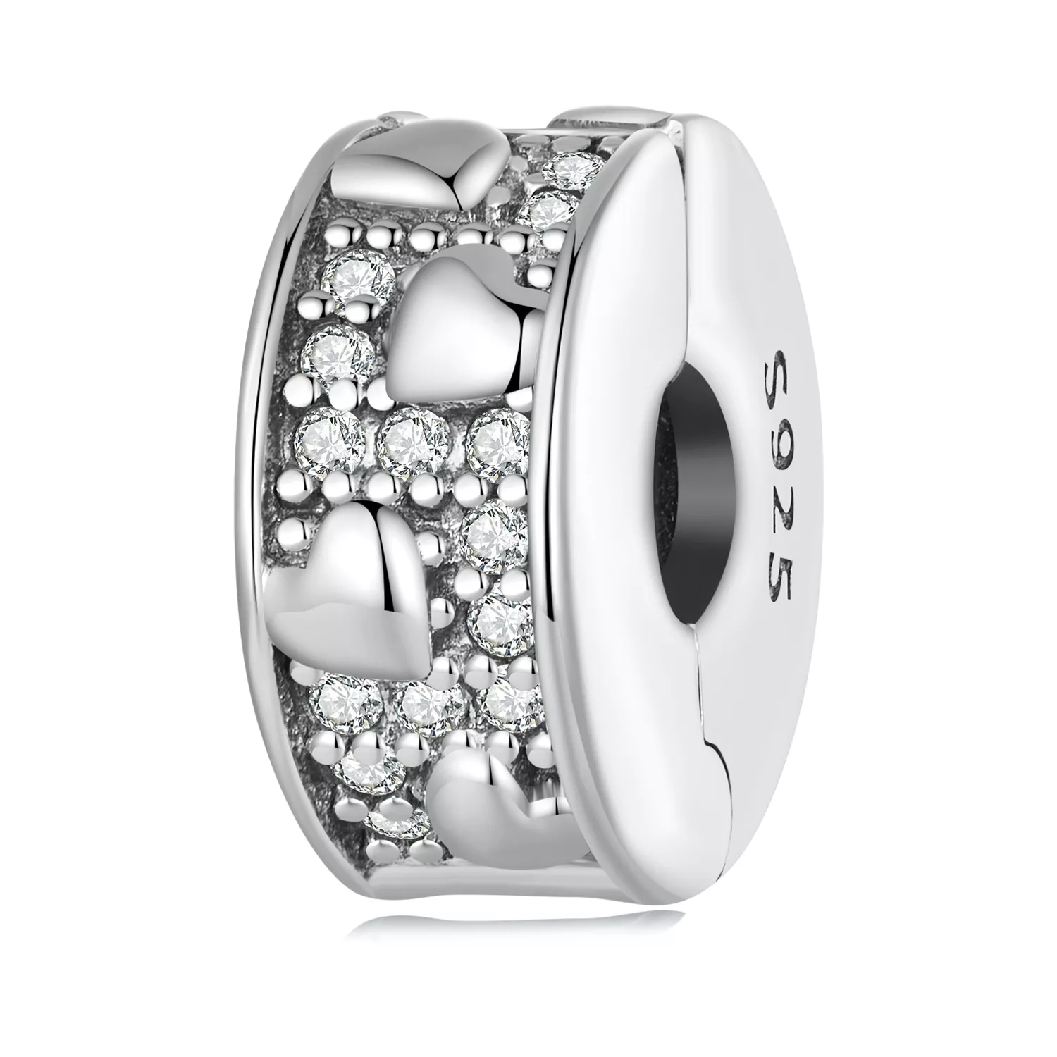 pandora tarzı kalp klipsi scc2492