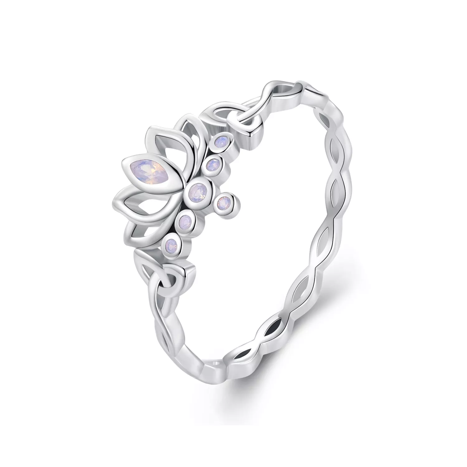 pandora tarzı lotus yüzük bsr487