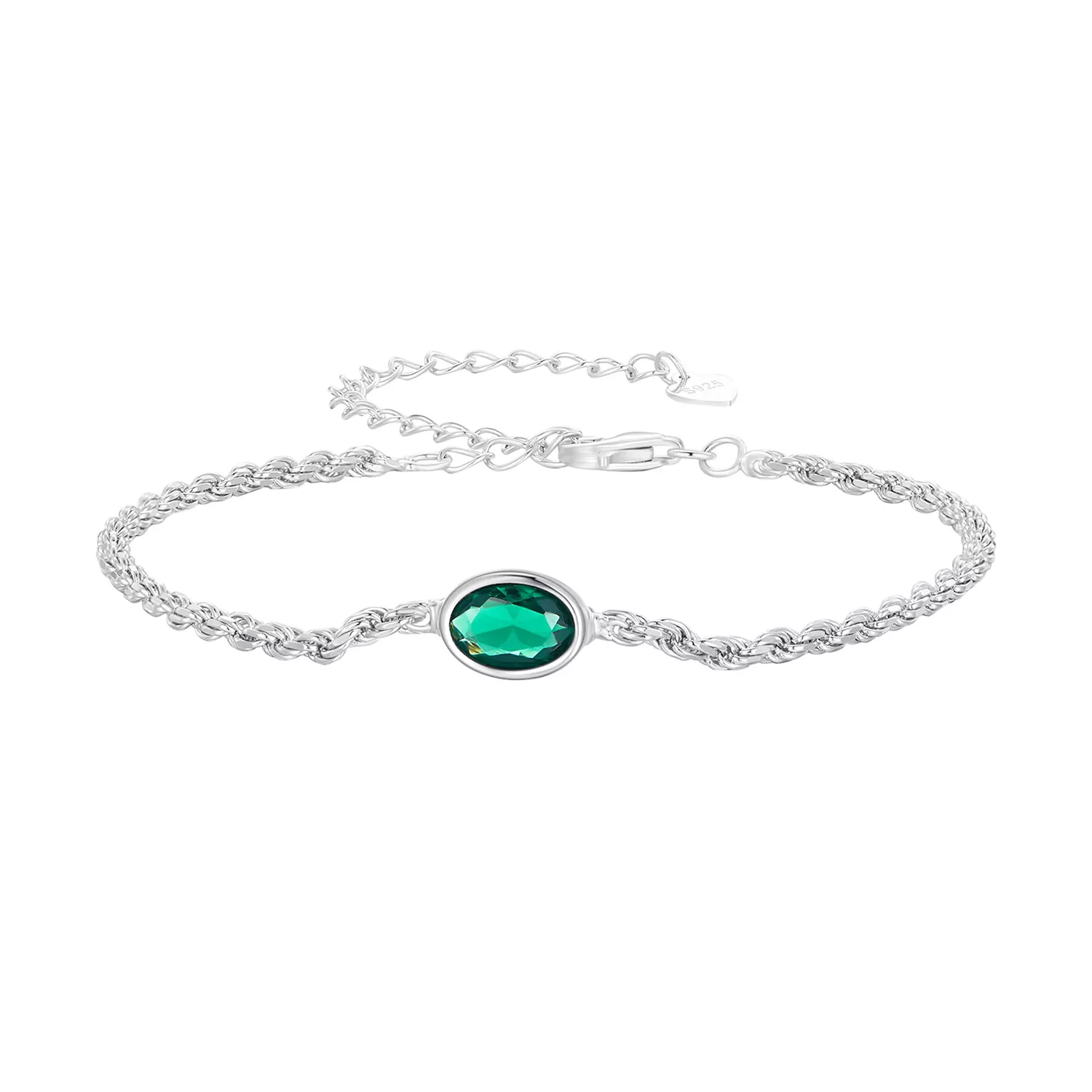 pandora tarzında hafif lüks yeşil zirkonya chopard bileklik bsb116