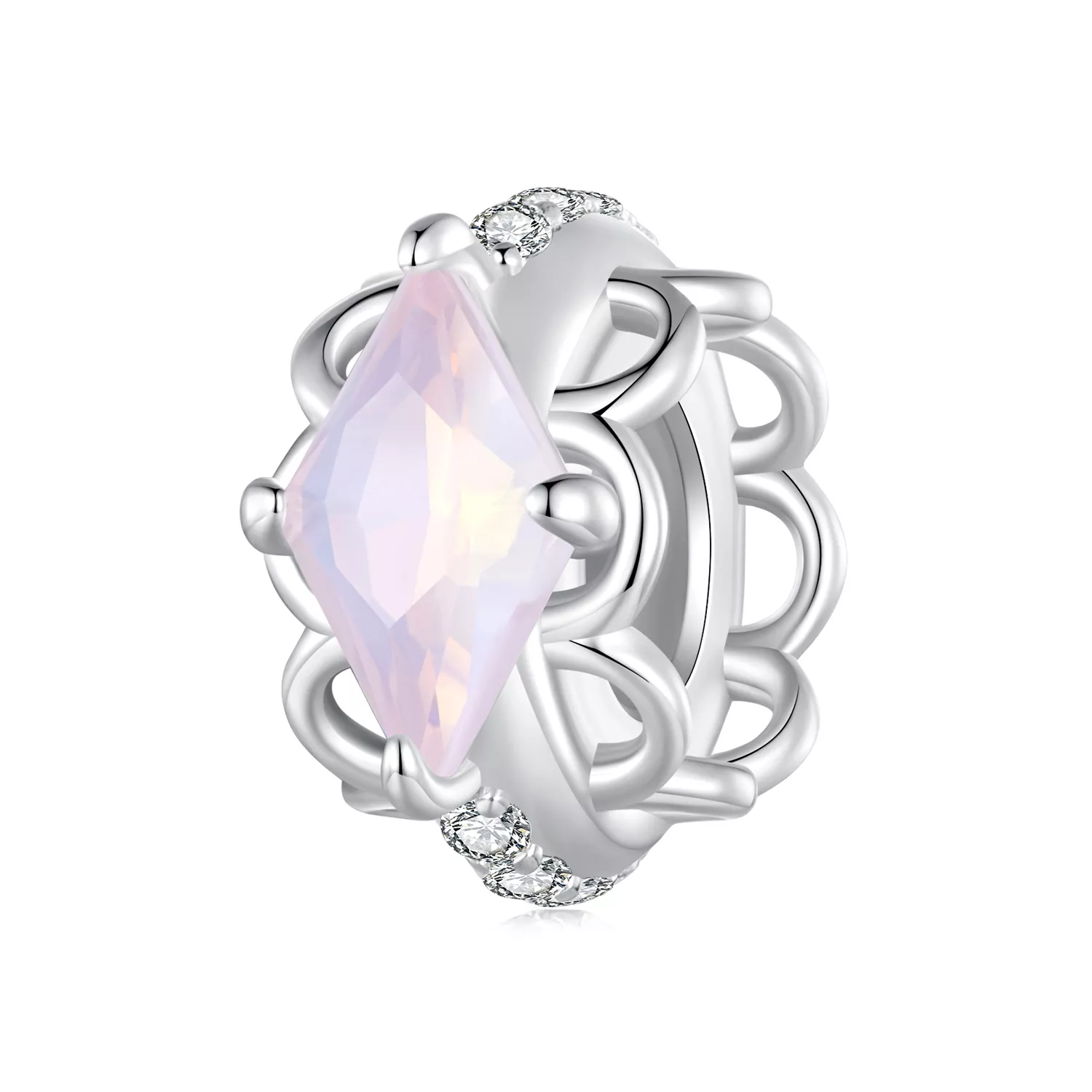 pandora tarzında pembe dantel silikon aralayıcı scc2642