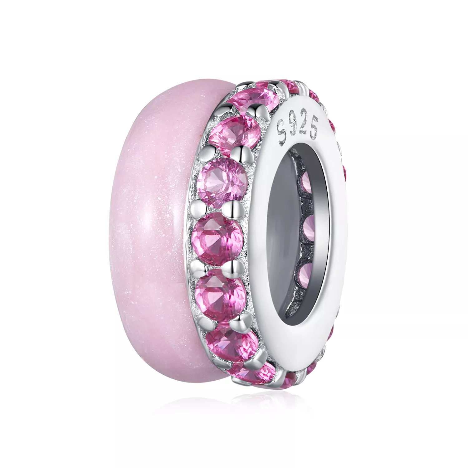 pandora tarzında pembe çift katmanlı silikon aralayıcı bsc883 pk