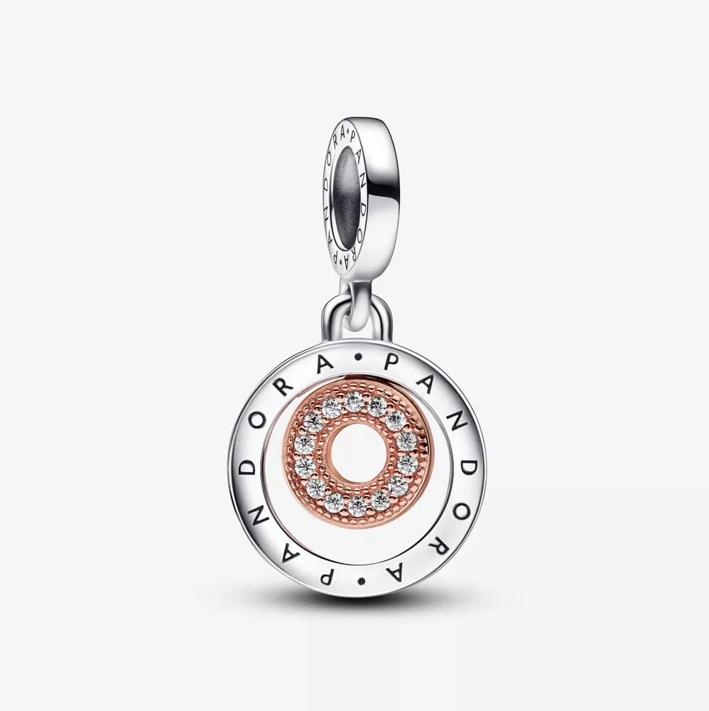 i̇ki renkli pandora logolu halkalı sallantılı charm 782287c01