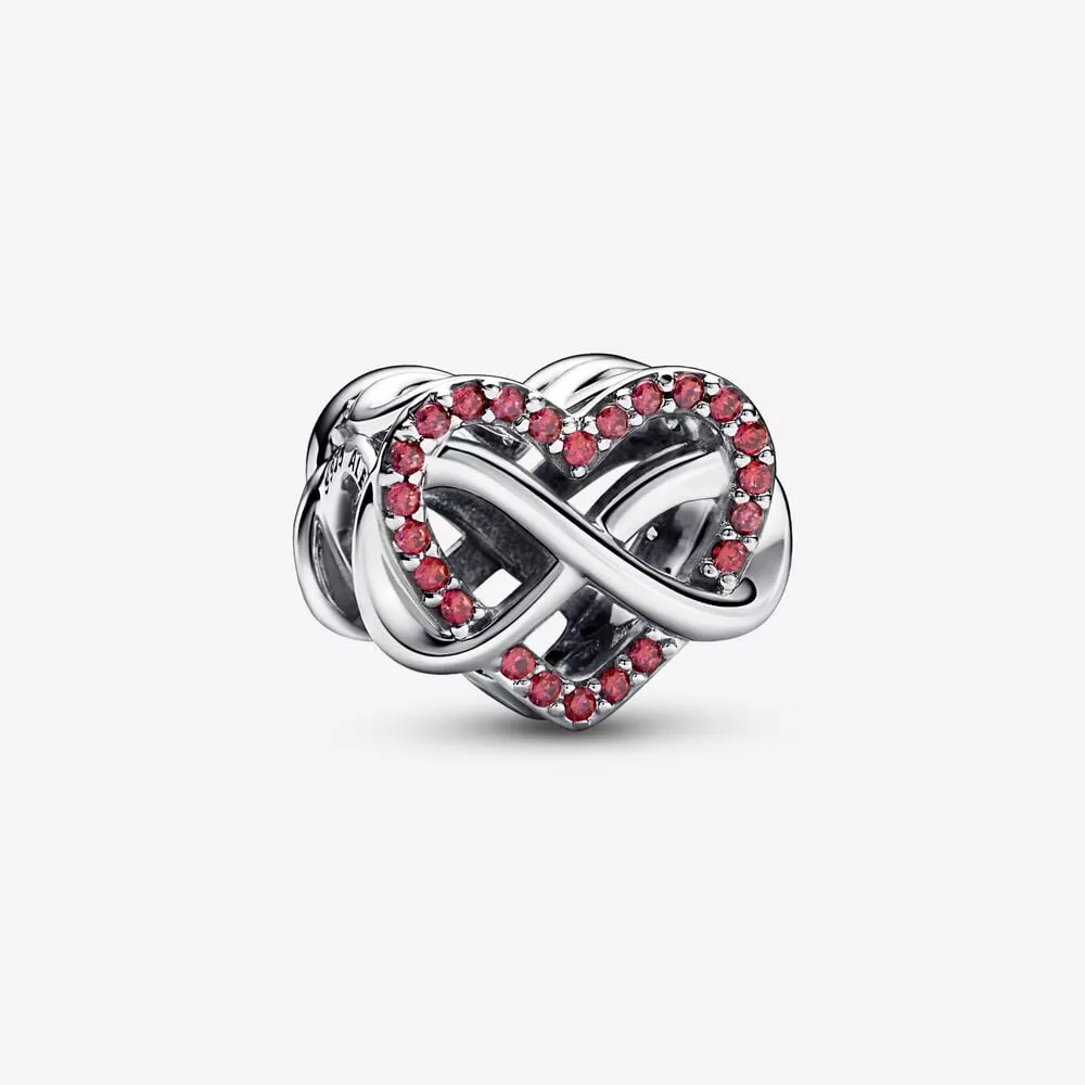 pandora ailesi sonsuzluk kırmızı kalp charm 792246c01