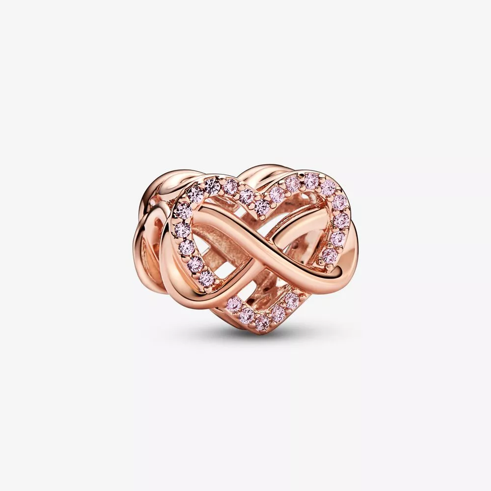 pandora ailesi sonsuzluk pembe kalp charm 782246c01
