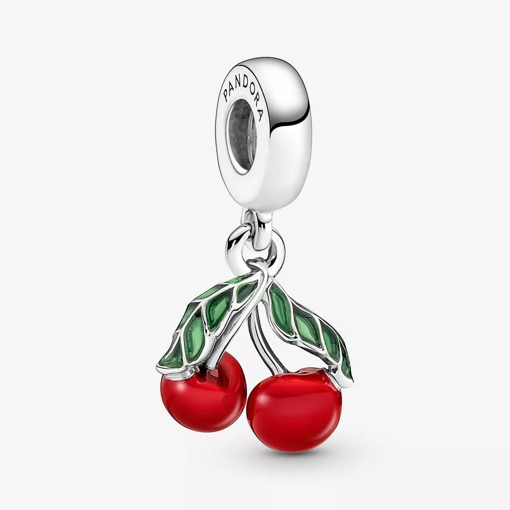 pandora asimetrik kiraz meyvesi sallantılı charm 791583c01