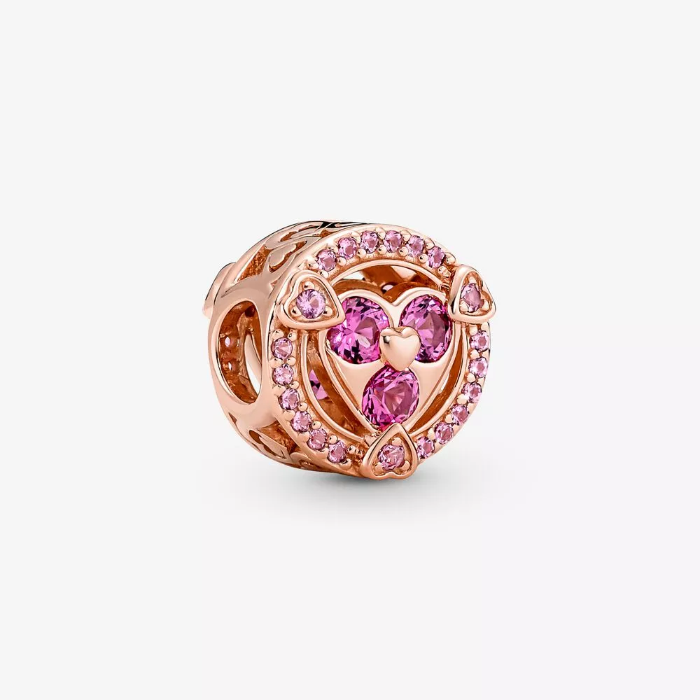 pandora aşkınızı gösterin parıldayan kalpler düğme charm 780796c02