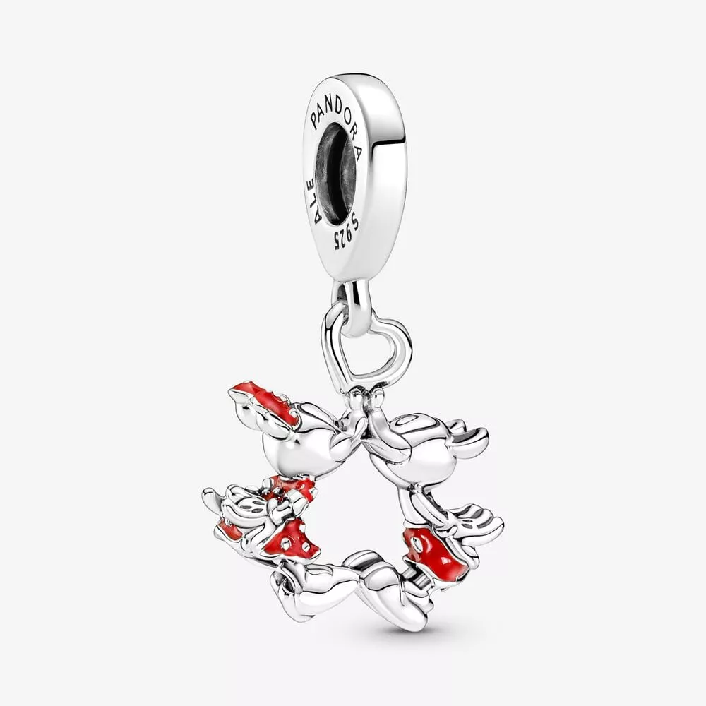 pandora disney mickey mouse ve minnie mouse öpüşme sallantılı charm 790075c01