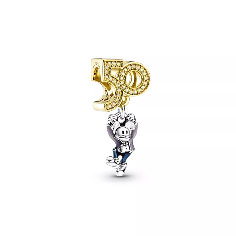 pandora disney parks mickey mouse 50 yıldönümü sallantılı charm 769597c01