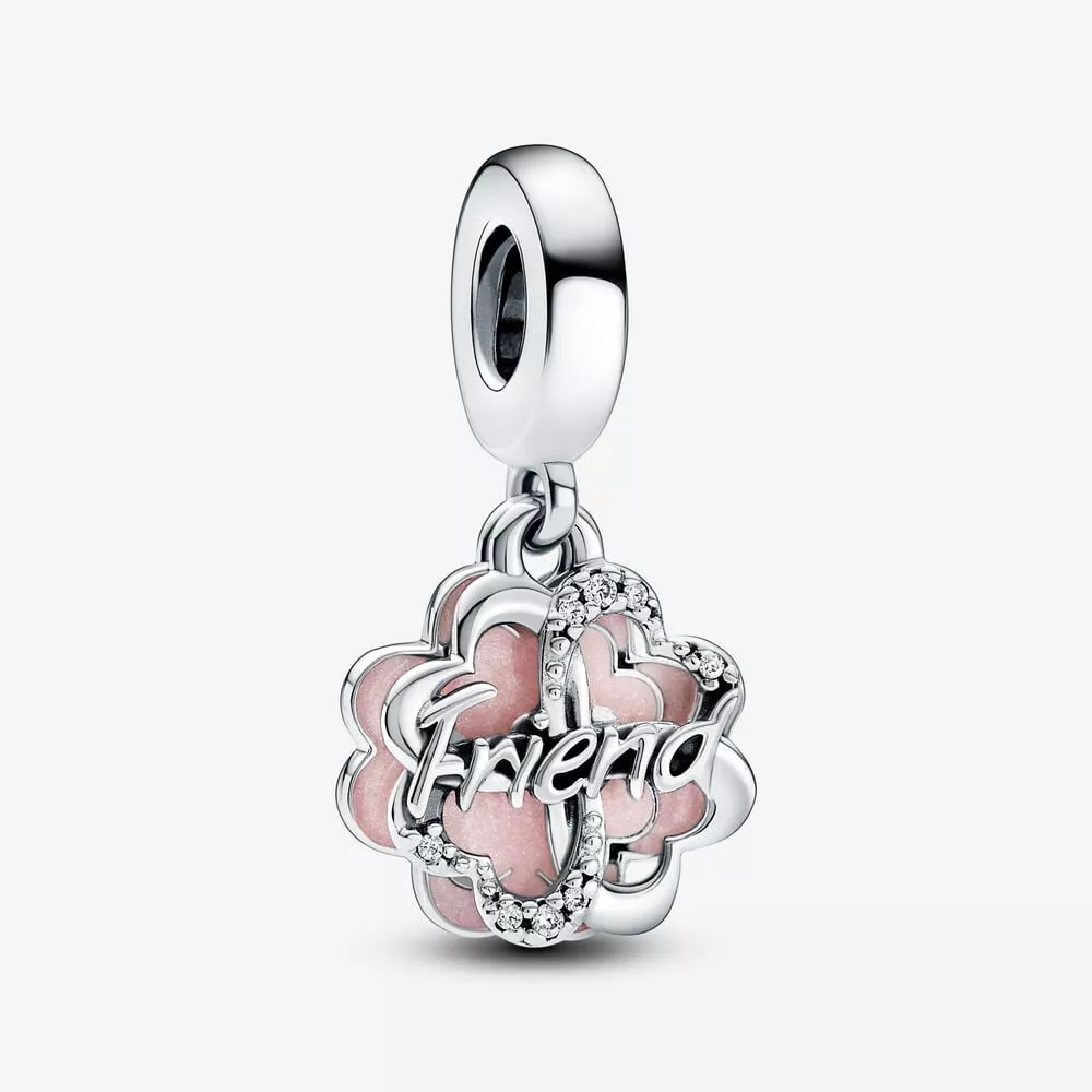 pandora dört yapraklı yonca dostluk çift sallantılı charm 792245c01