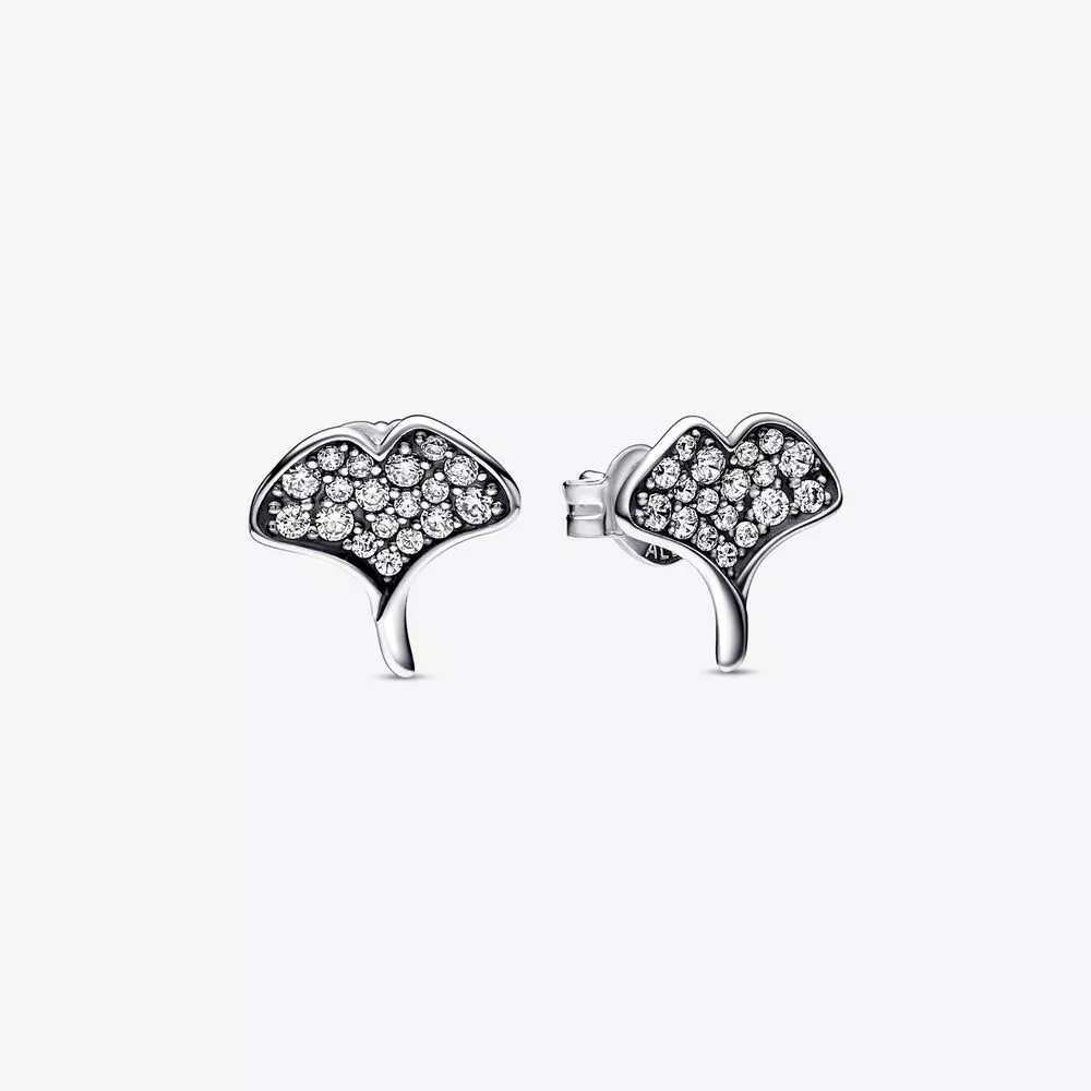 pandora ginkgo gümüş saplama küpe 292439c01