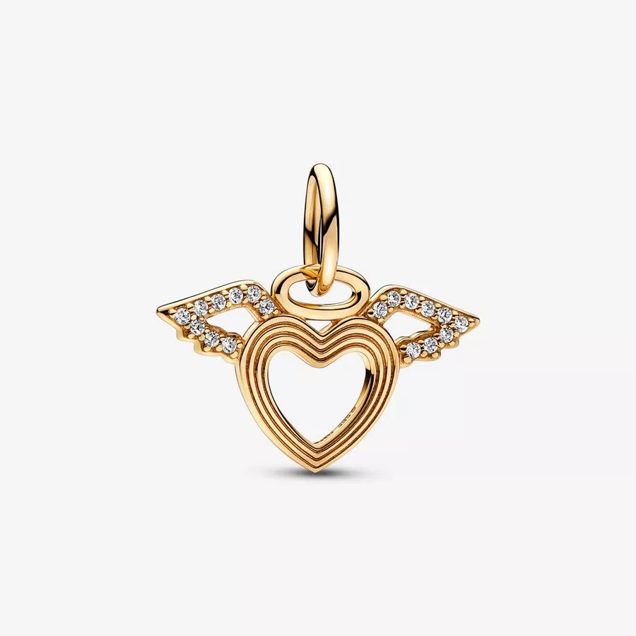 pandora kalp ve melek kanatları sallantılı charm 752362c01