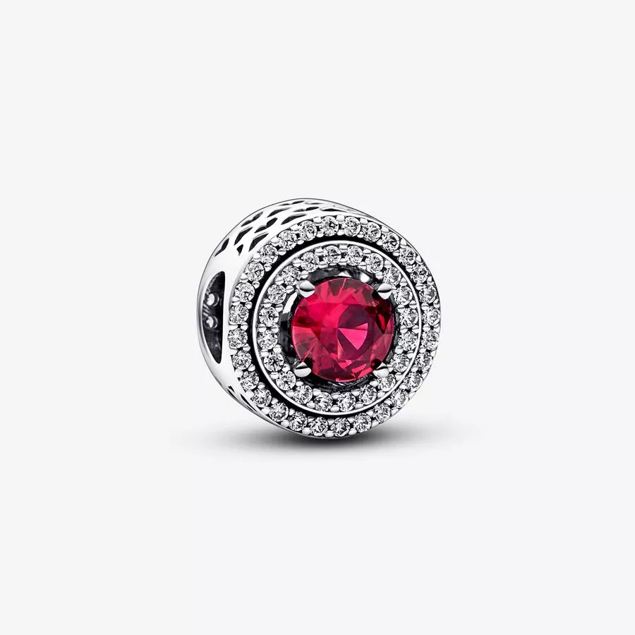pandora kırmızı parlak düz yuvarlak charm 792418c01