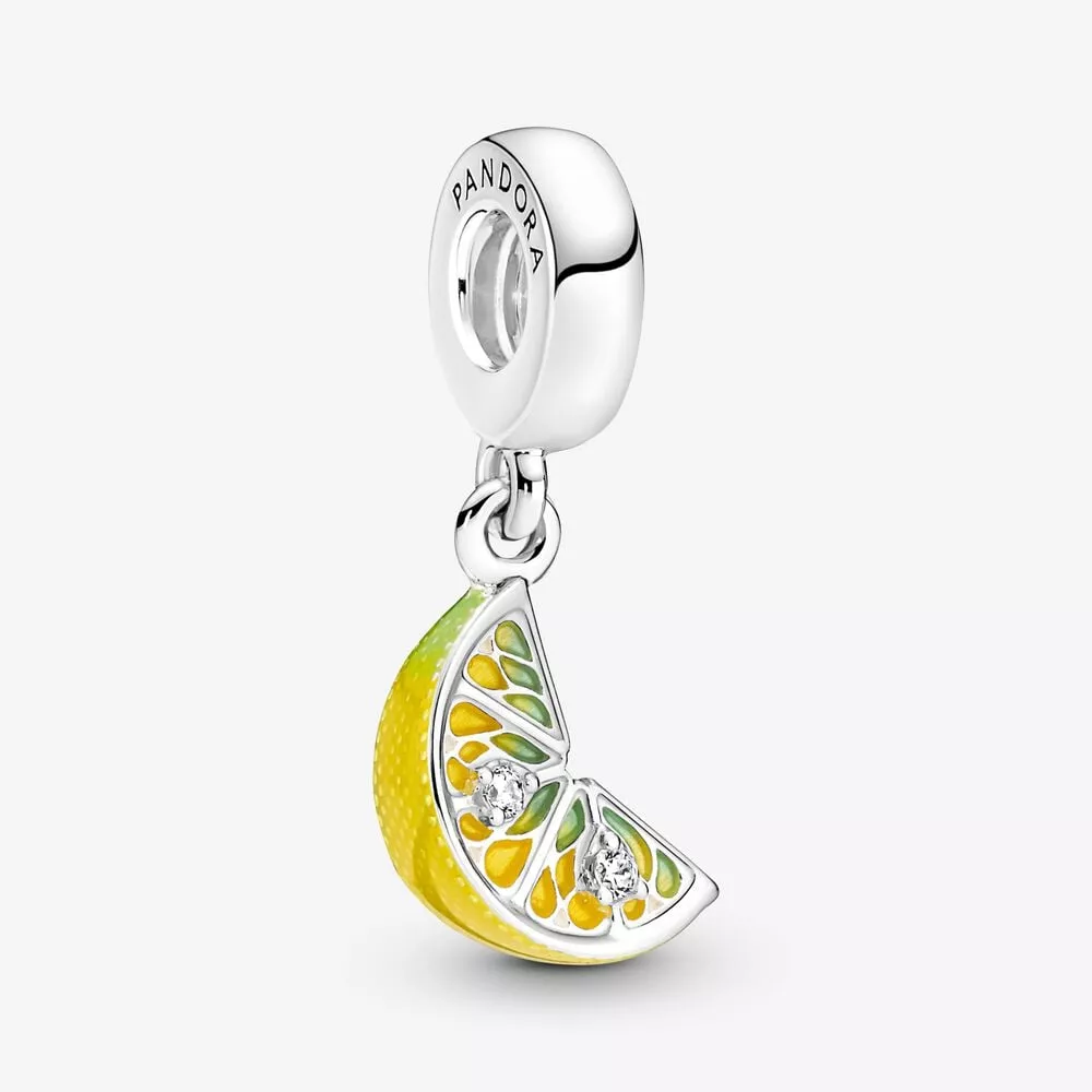 pandora limon dilimli köpüklü meyve sallantılı charm 791696c01