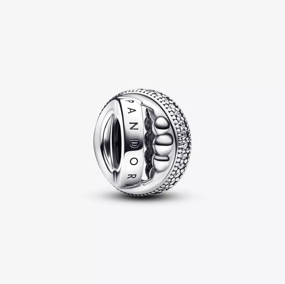 pandora logolu pavé ve boncuklu charm 792317c01