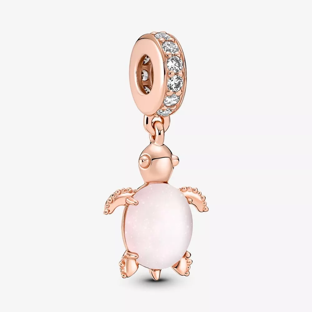 pandora murano cam pembe deniz kaplumbağası sallantılı charm 788939c01