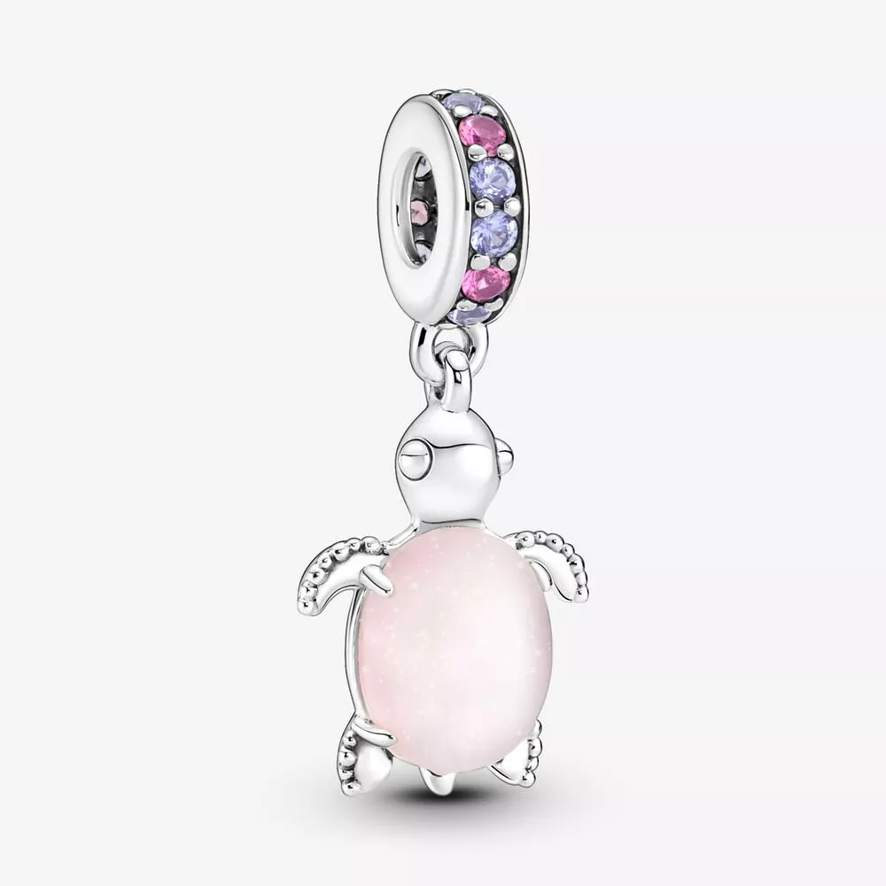 pandora murano cam pembe deniz kaplumbağası sallantılı charm 798939c02