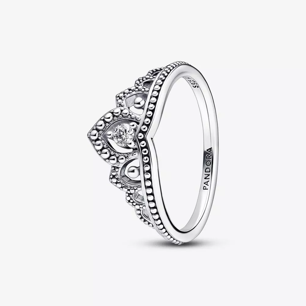 pandora regal boncuklu taç yüzük 192233c01