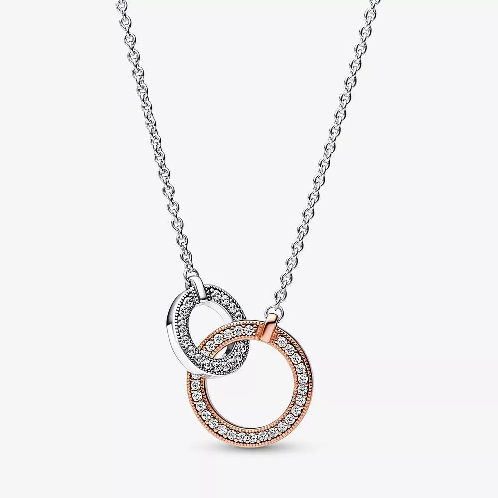 pandora signature i̇ki renkli i̇ç e halkalı kolye 382778c01