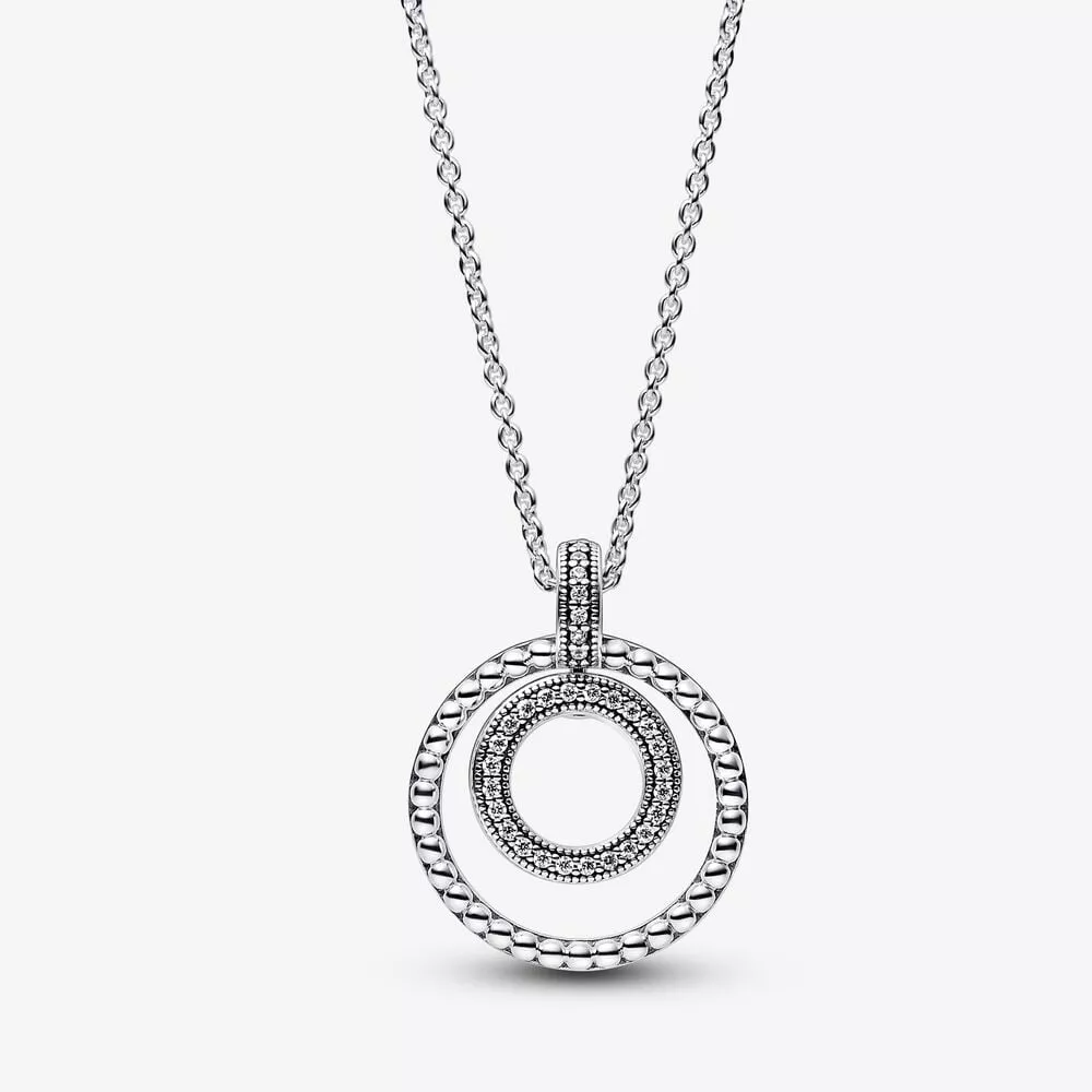pandora signature pavé ve boncuklu kolye ve kolye 392308c01