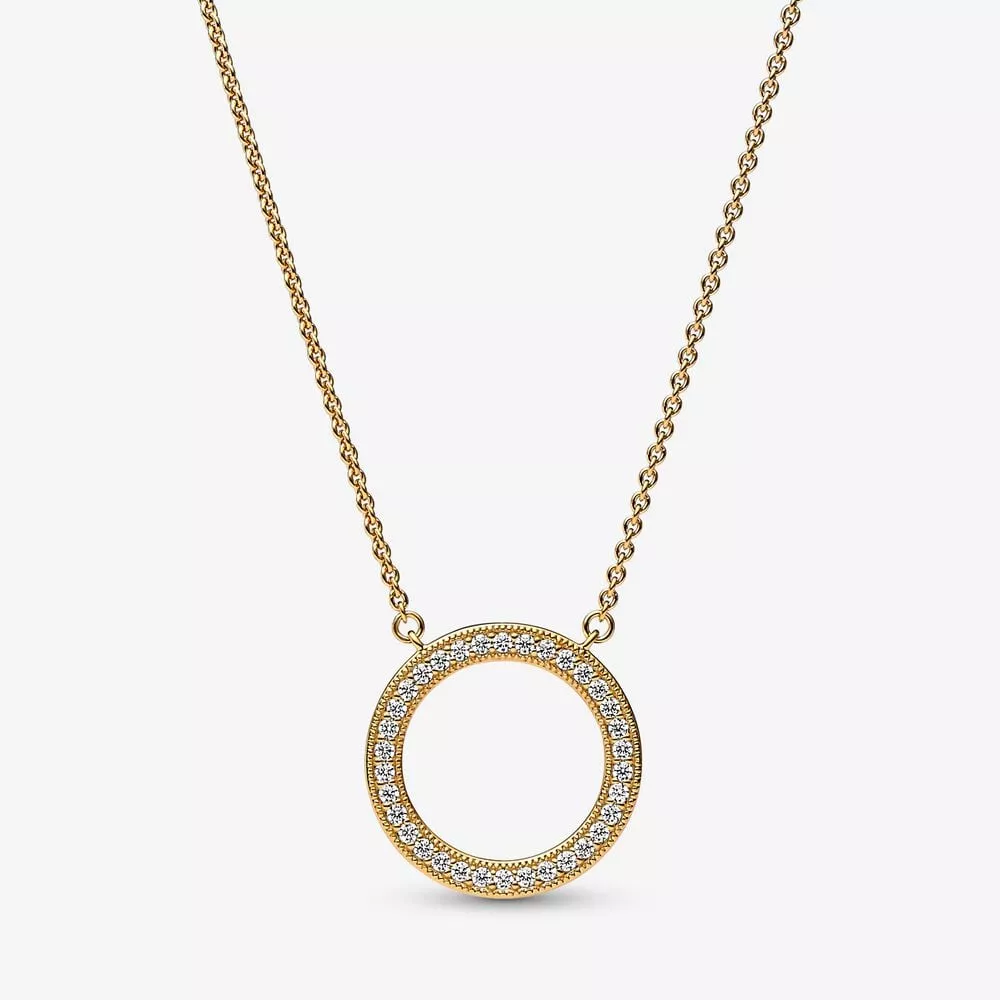 pandora signature pavé ve kalpli daire kolye 362735c0145