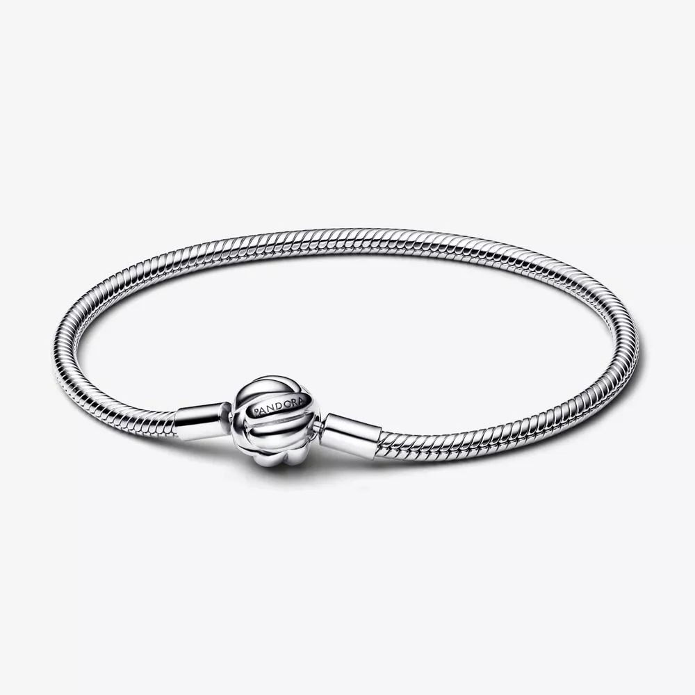 pandora yılan zincirli aşk düğümlü tokalı saf gümüş bileklik 592422c00
