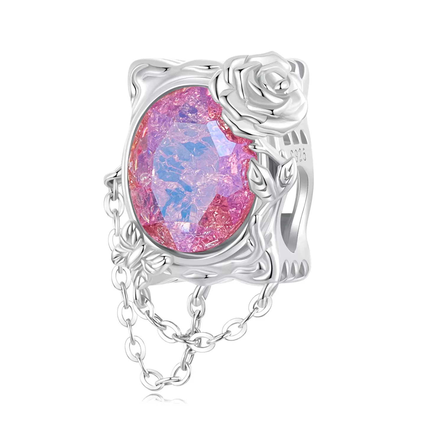 pandora stili solmuş yağlıboya tablo gül charm scc2698