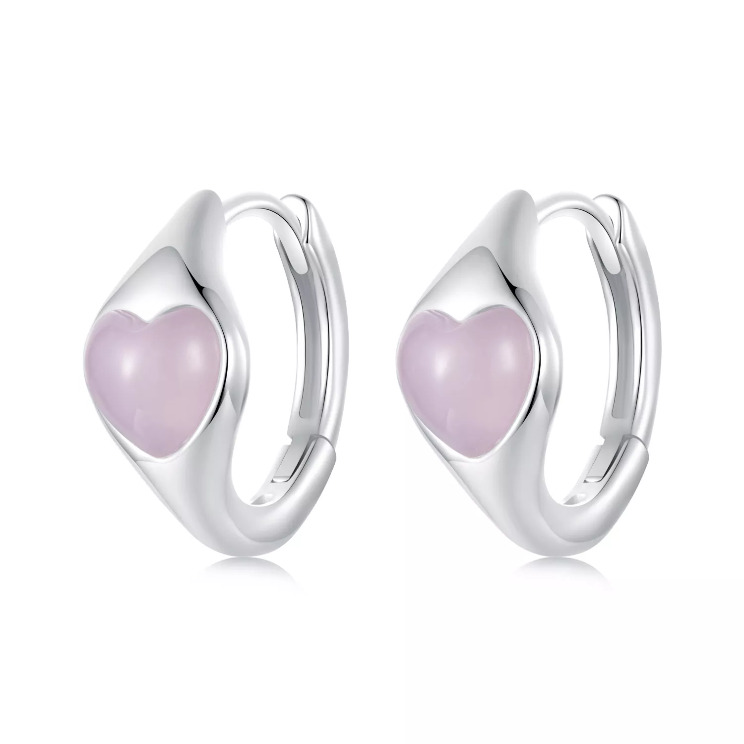 pandora stil pembe kalp küpe bse1000